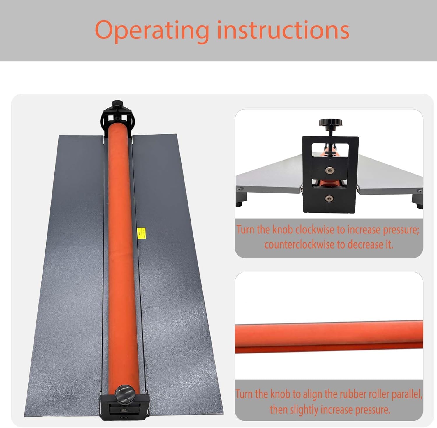 Foldable Manual Cold Roll Laminator, 51Inch Photo Film Cold Laminator, Vinyl Photo Film Mounting Laminating Machine with Adjustable Pressure, Maximum Thickness 1in