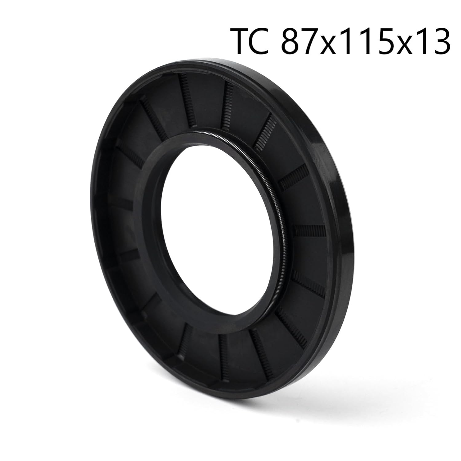 XIKE 1PC Oil Seal, Lip Seals TC 87mm x 115mm x 13mm Nitrile Rubber Cover Double Lip with Spring,Oil Shaft Seal Fit for Bearing Shaft