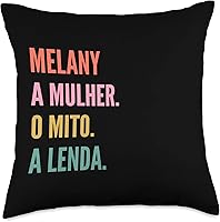 Vista 4 de Funny Portuguese First Name Design - Melany Throw Pillow