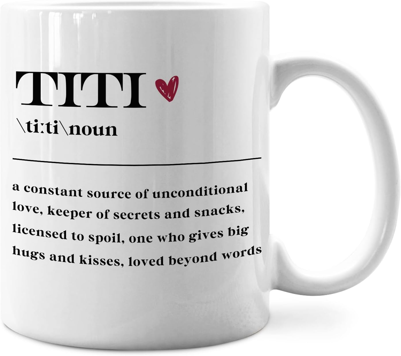 IWXYI Titi Aunt Mug, Aunt Gifts from Nephew Niece Kids Coffee Mug, Titi Auntie Gifts for Birthday Christmas, Auntie Ceramic Coffee Cup 11 oz
