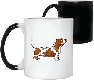 Gift for Pet Lovers Basset Hound Side View for Animal Enthusiasts 11oz 15oz Color Changing Mug