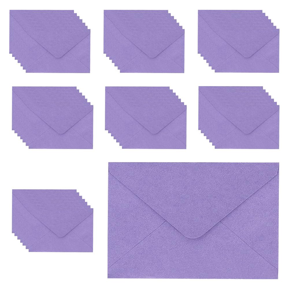 WYAN Mini Envelopes-50 Pack 15.5 * 10.5cm Deep Purple Classic Flap Envelopes,Small Parts Envelope,Gummed Envelope for Gift,Greeting Cards,Wedding,Business,Invitation(Card not Included) โ image 1