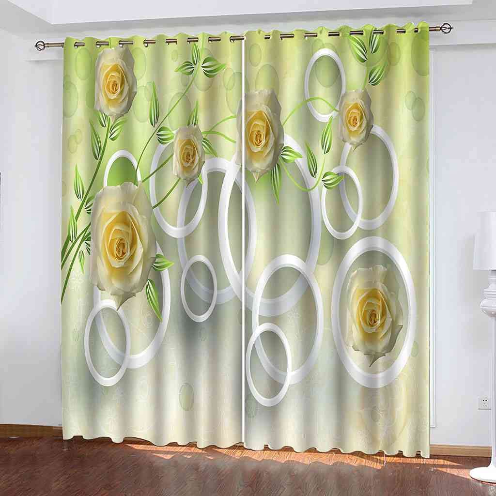 Rideau occultant anti froid et bruit extérieur pour chambre avec oeillets de 264 cm