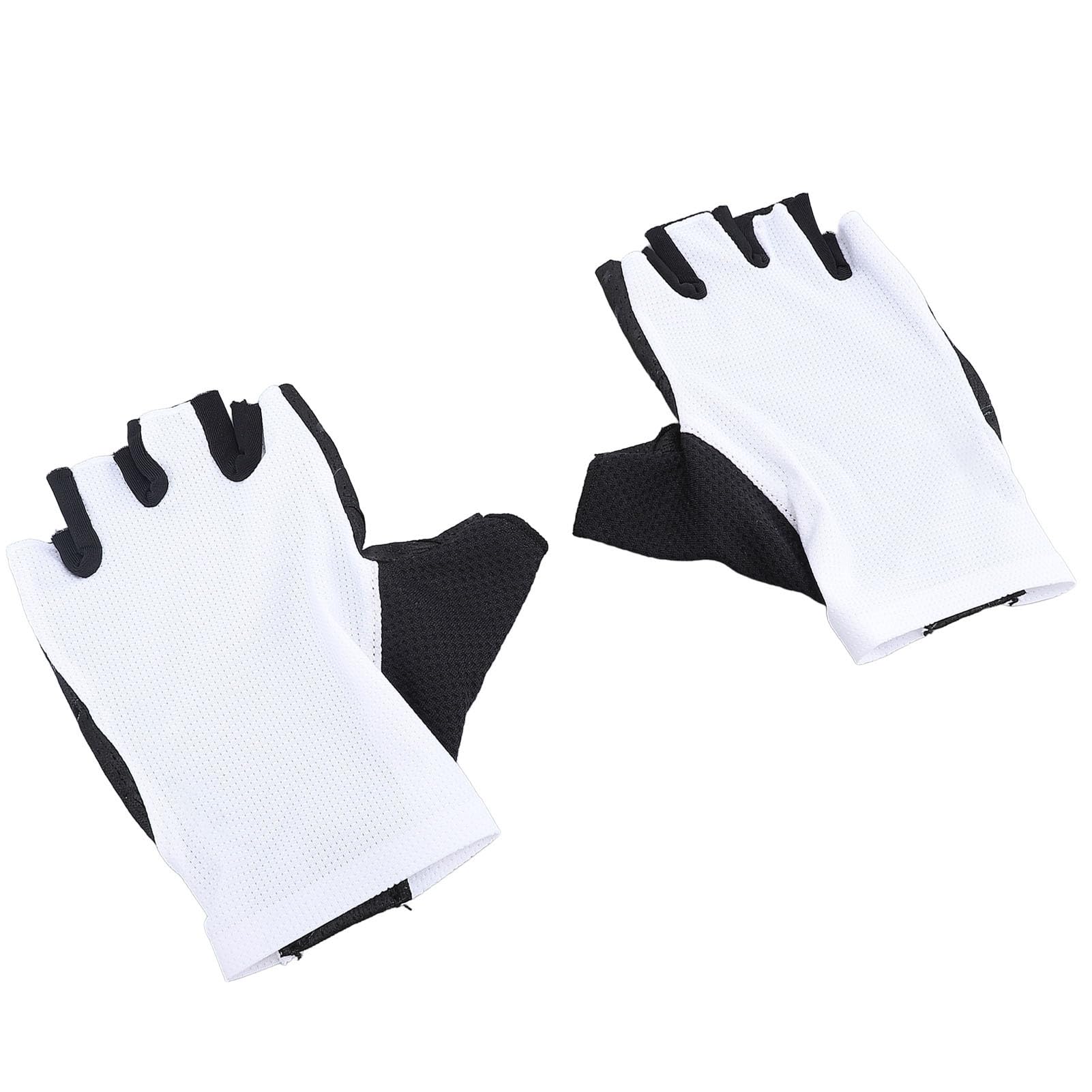 Guanti da ciclismo per uomo donna Guanti da bici mezze dita elastici e traspiranti antiscivolo con assorbimento degli urti per allenamento in bici da strada Tessuto waffle