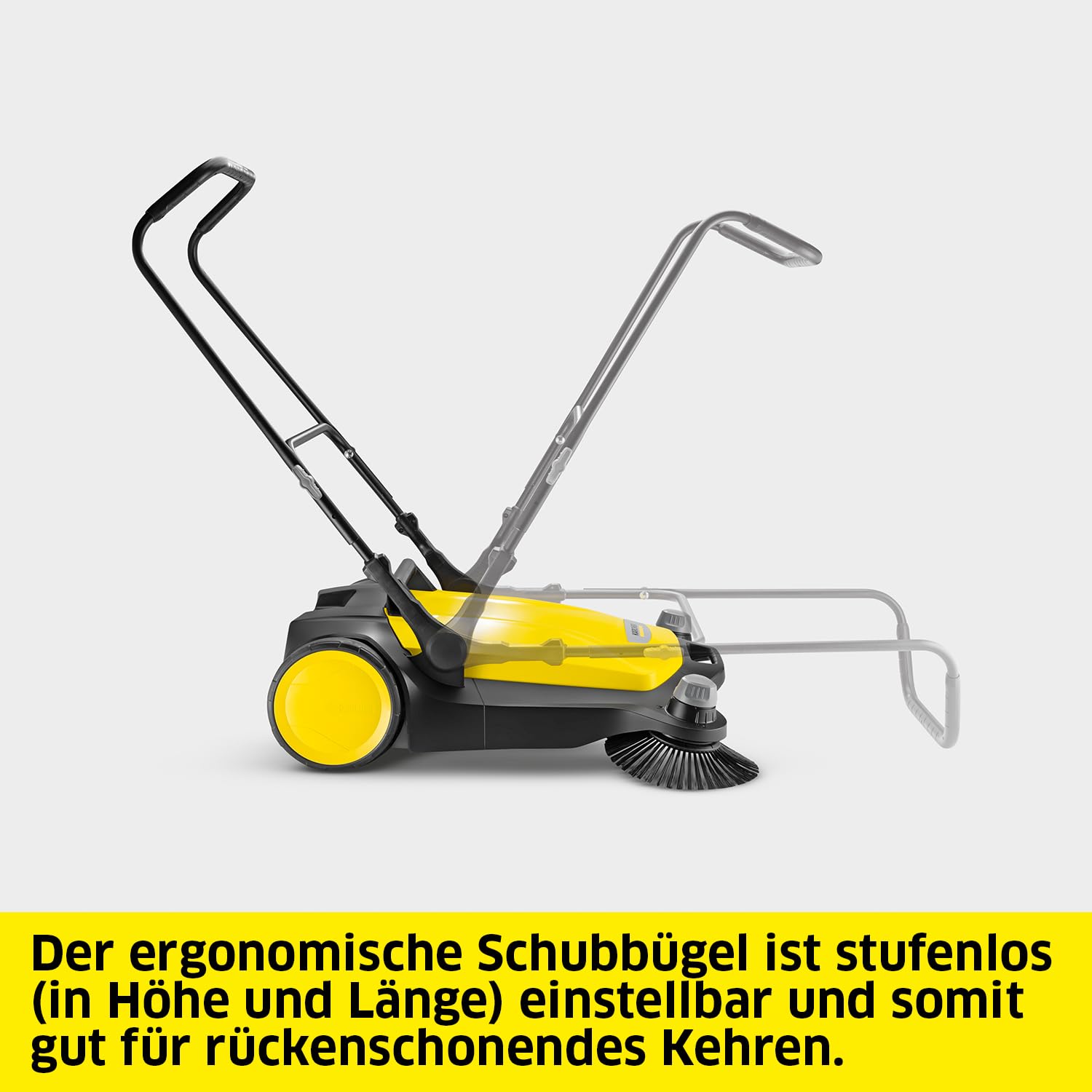 KÄRCHER Kehrmaschine S 6 Twin (Max. Flächenleistung: 2500 m²/h, 2 Seitenbesen, Kehrbehälter: 38 l, Arbeitsbreite: 860 mm, ergonomisch Schubbügel, selbststehender Kehrbehälter)