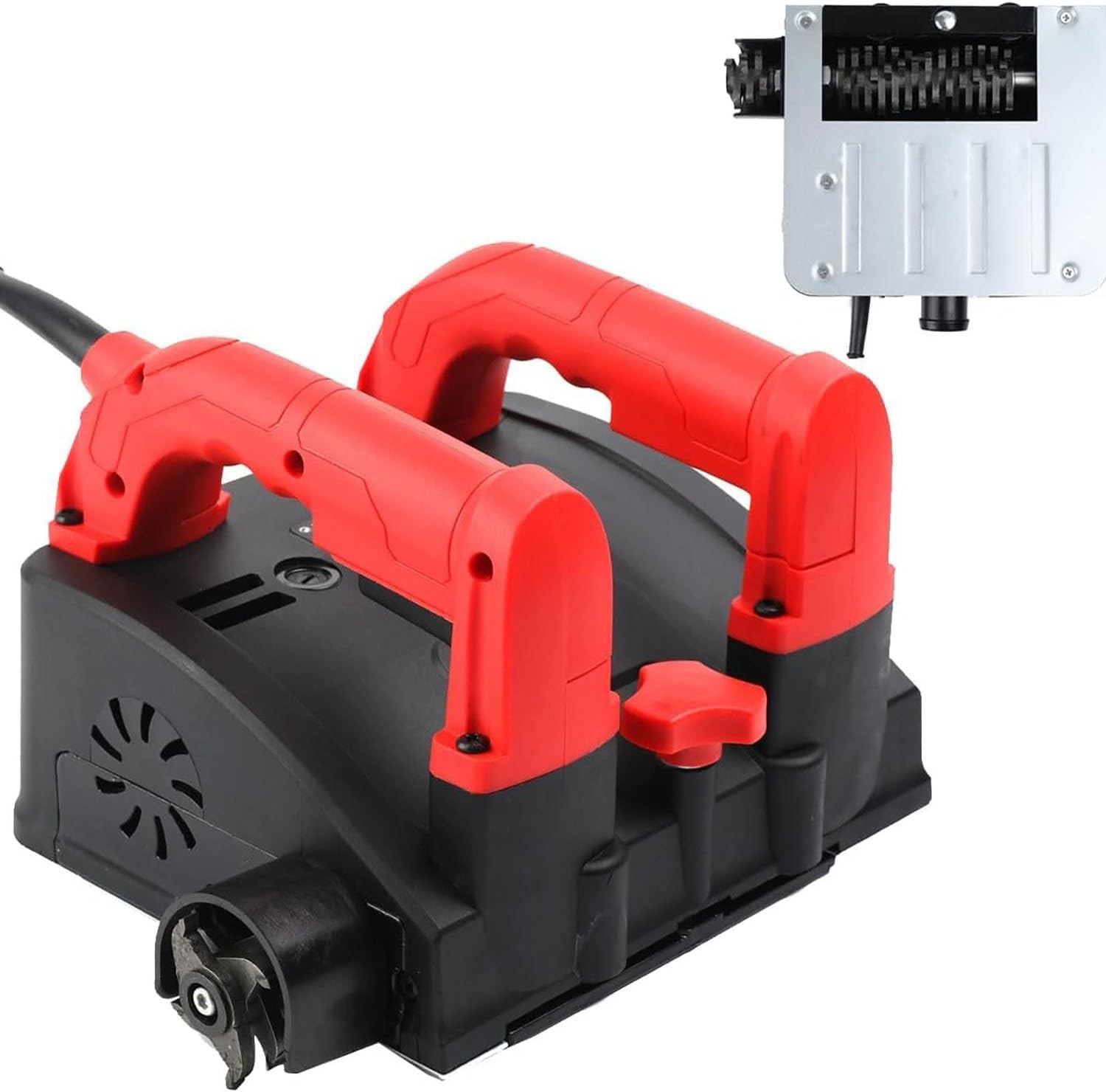 Electric Wall Planer, plastering Mill, Screed Mill, wall Mill, Renovation Mill, Concrete Grinder, Concrete Mill, 3000 RPM, wall Grinder Height Adjustment: 1-4 mm(Putty Kit)