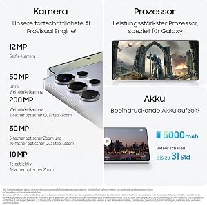 Samsung Galaxy S25 Ultra 5G (512GB) Galaxy AI, 6.9″ AMOLED 2X, 120Hz Display, 200MP Quad Camera, 8K Video, S-Pen, Unlocked - Titanium Silver Blue