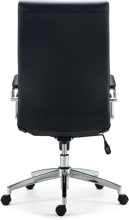 STAPLES Bentura Ergonomic Manager & Executive Office Chair, High Back Swivel, Adjustable Height, Bonded Leather, Black