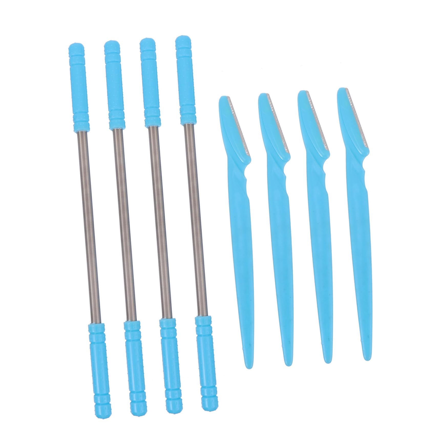 PACKOVE 4pcs Facial Hair Remover Set Eyebrow Shaver Epilator with Precision Spring Design for Removal for Face Neck Eyebrows Travel Friendly Battery