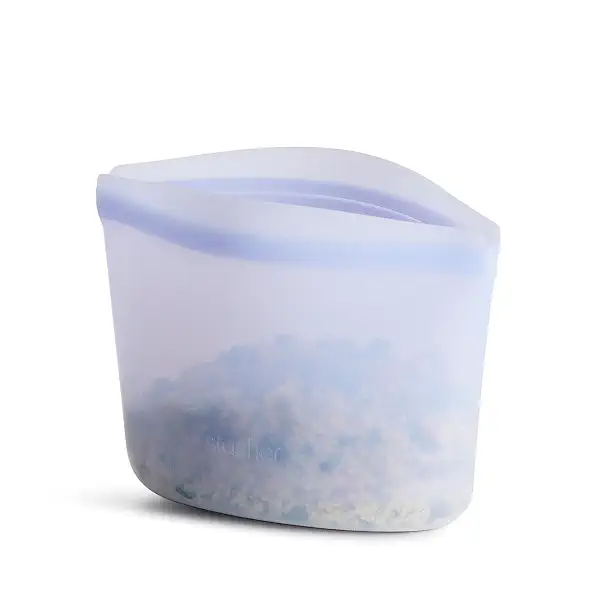 Stasher Silicone Reusable Storage Bag, 2-Cup Bowl, Reusable Freezer Bag, Microwave, Dishwasher, Oven Safe, Sous Vide, Lunch Containers, Eco Friendly, Food Storage Bags, Snack Bags, 16 oz, Lavender 1