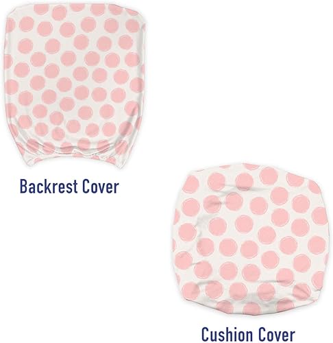 Miniatura 3 de Ambesonne - Funda para silla de oficina retro, diseño de puntos dibujados a mano en color pastel, patrón infantil retro, funda elástica decorativa