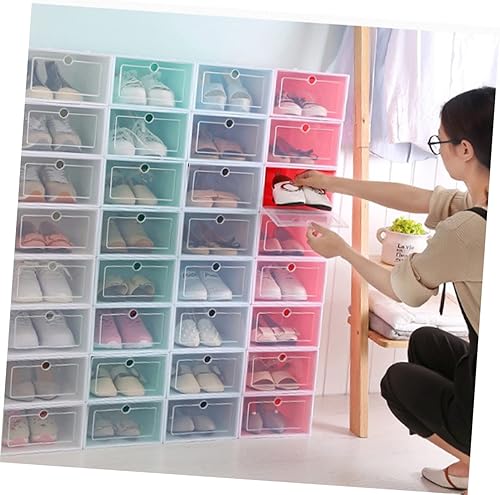 Miniatura 6 de Homoyoyo 6 contenedores de plástico para ropa, zapatero de plástico, contenedores de almacenamiento de ropa, cajones apilables, caja de zapatos