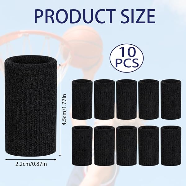 AYBUY Protector de Dedos Mano, 10 Piezas Soporte Protector de Dedos Elástico, Fundas de Compresión, Deportivos Protectores de Dedos, Fundas de Dedos para alivio lesiones deportivas, Negro - 2