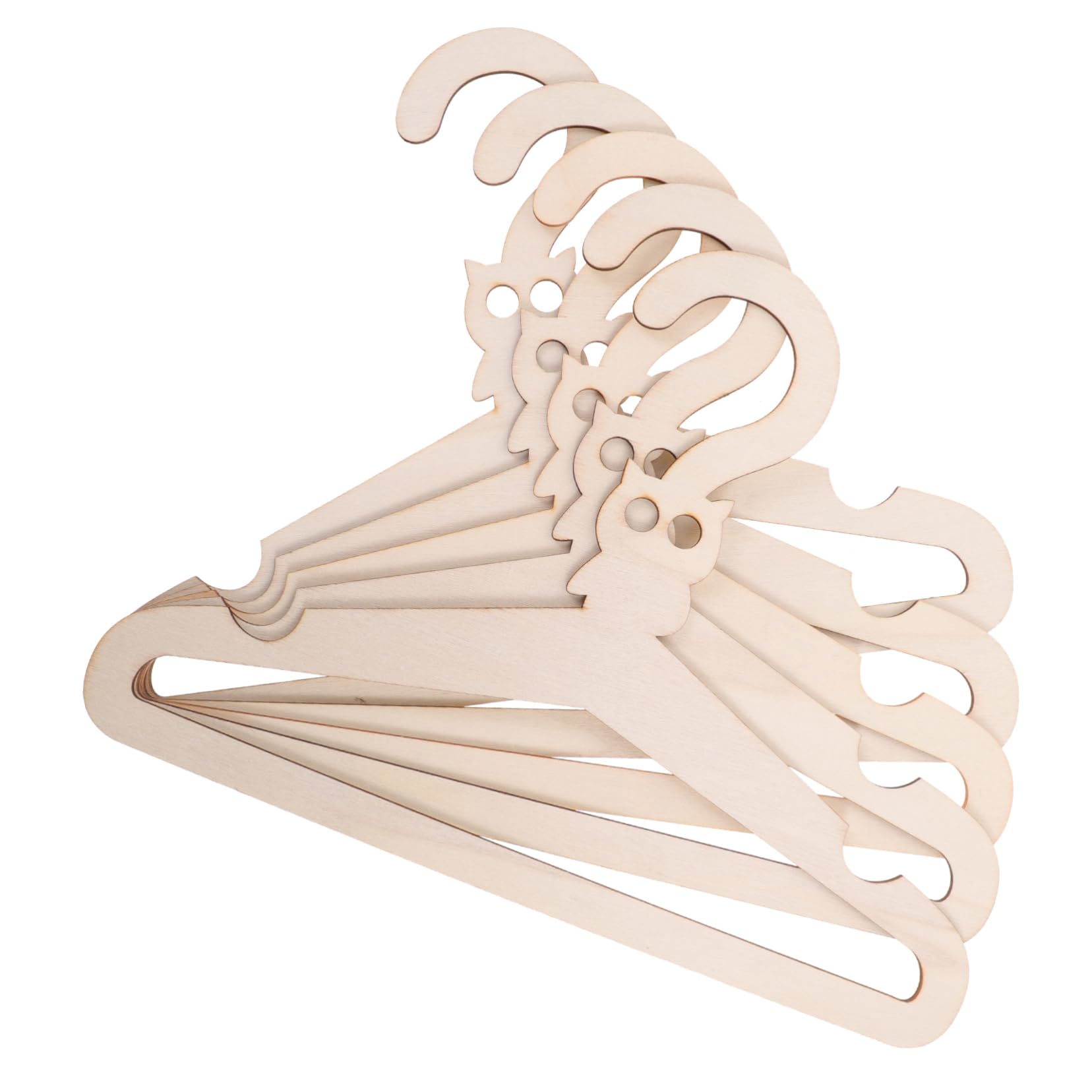KOMBIUDA Baby Furniture for Nursery 5pcs Wooden Hangers Anti-Slip Smooth Boys and Girls Clothes Hangers Bulk Pink