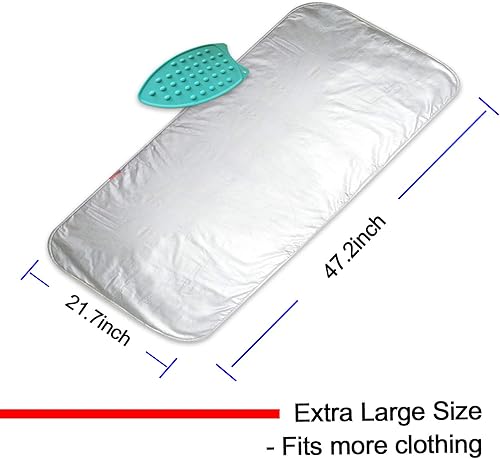 Miniatura 9 de Alfombrilla de planchar, gruesa (32 x 54 pulgadas), almohadilla de planchar de doble cara con almohadilla resistente al calor, tabla de planchar