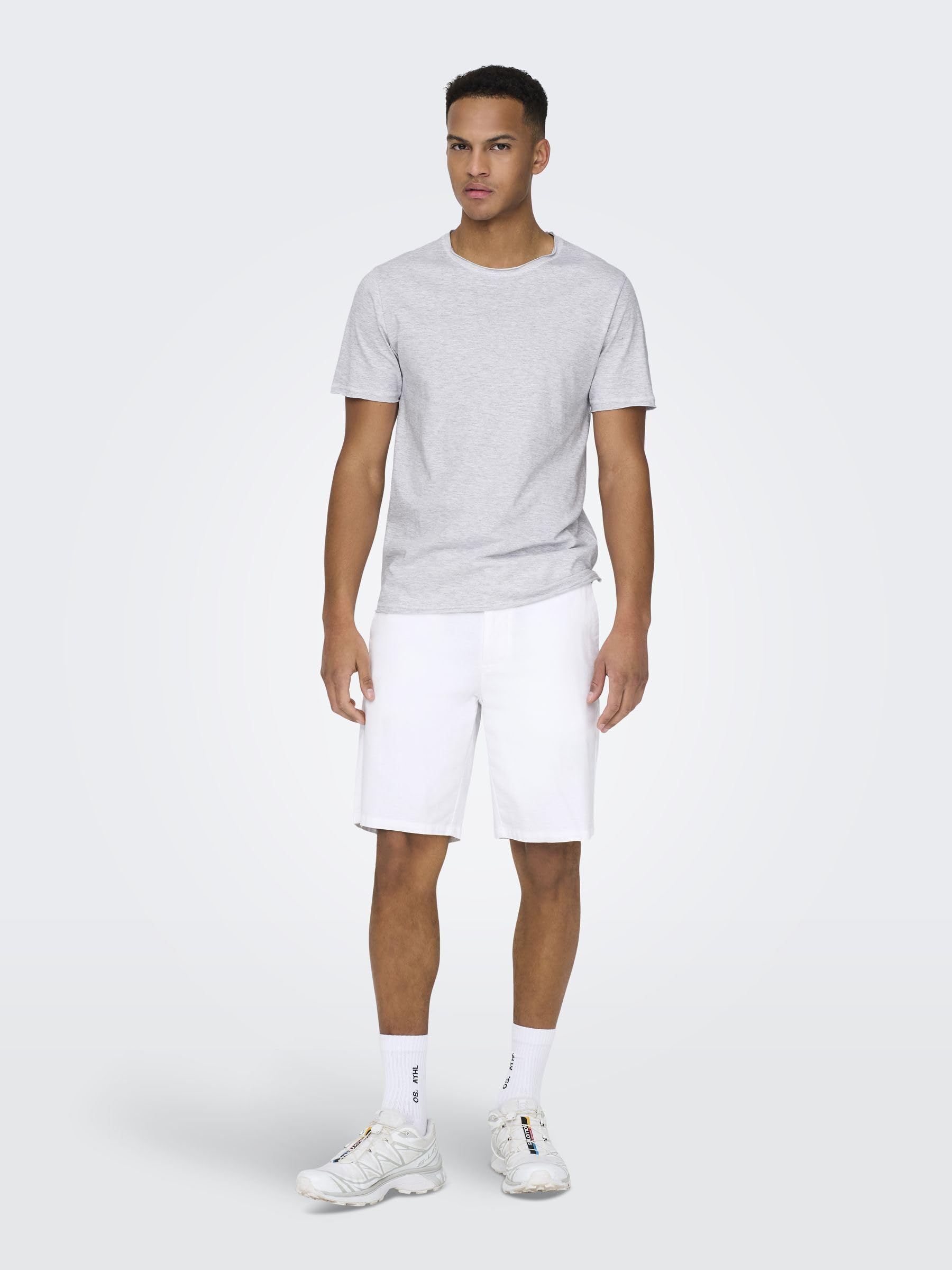 Only & Sons Onsmark 0011 Cotton Linen Shorts Noos - Szorty chinosy Mężczyźni