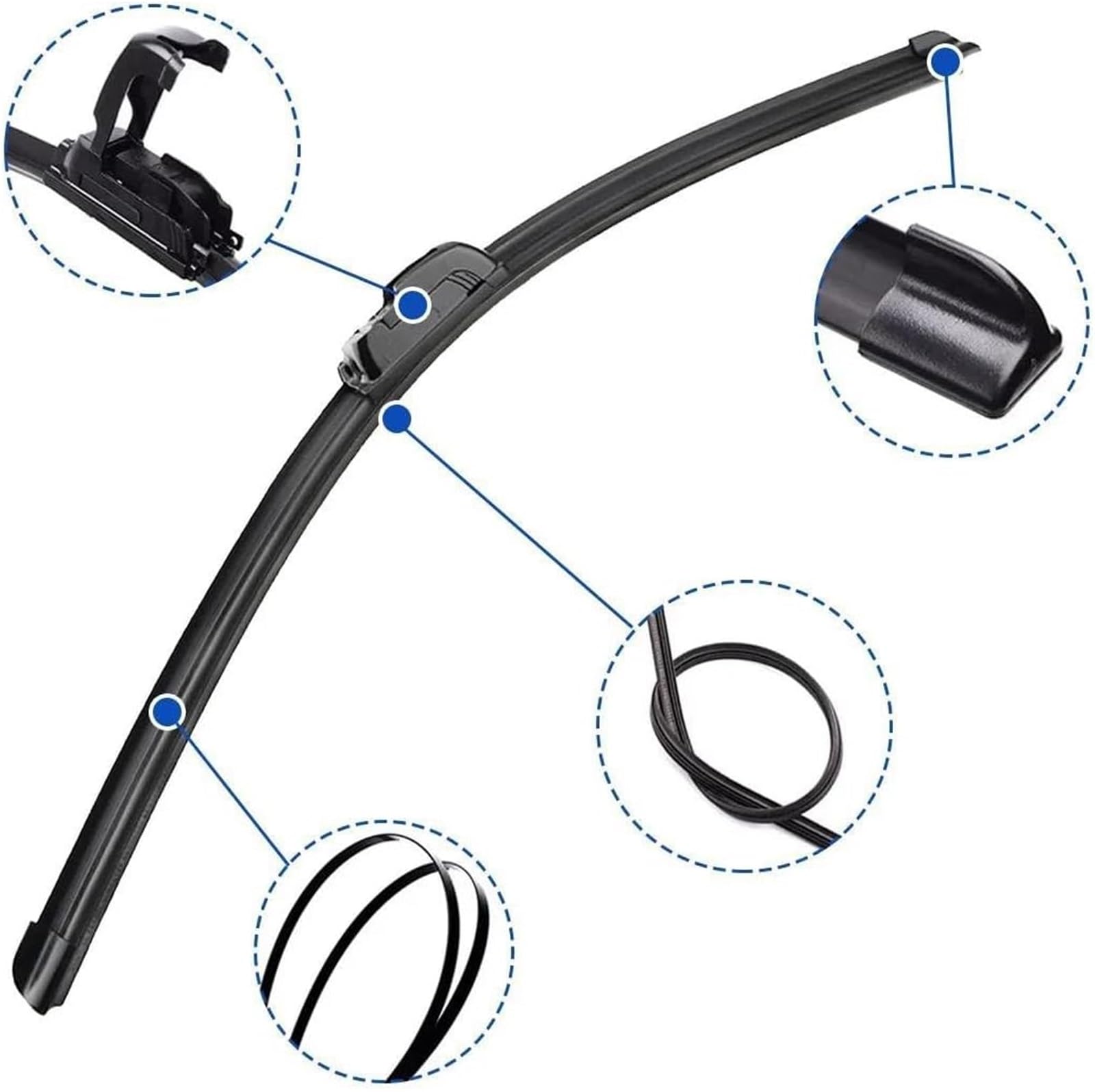 limpiaparabrisas de Coche para Toyota para Previa para Tarago para Estima Escobillas limpiaparabrisas Delanteras y traseras