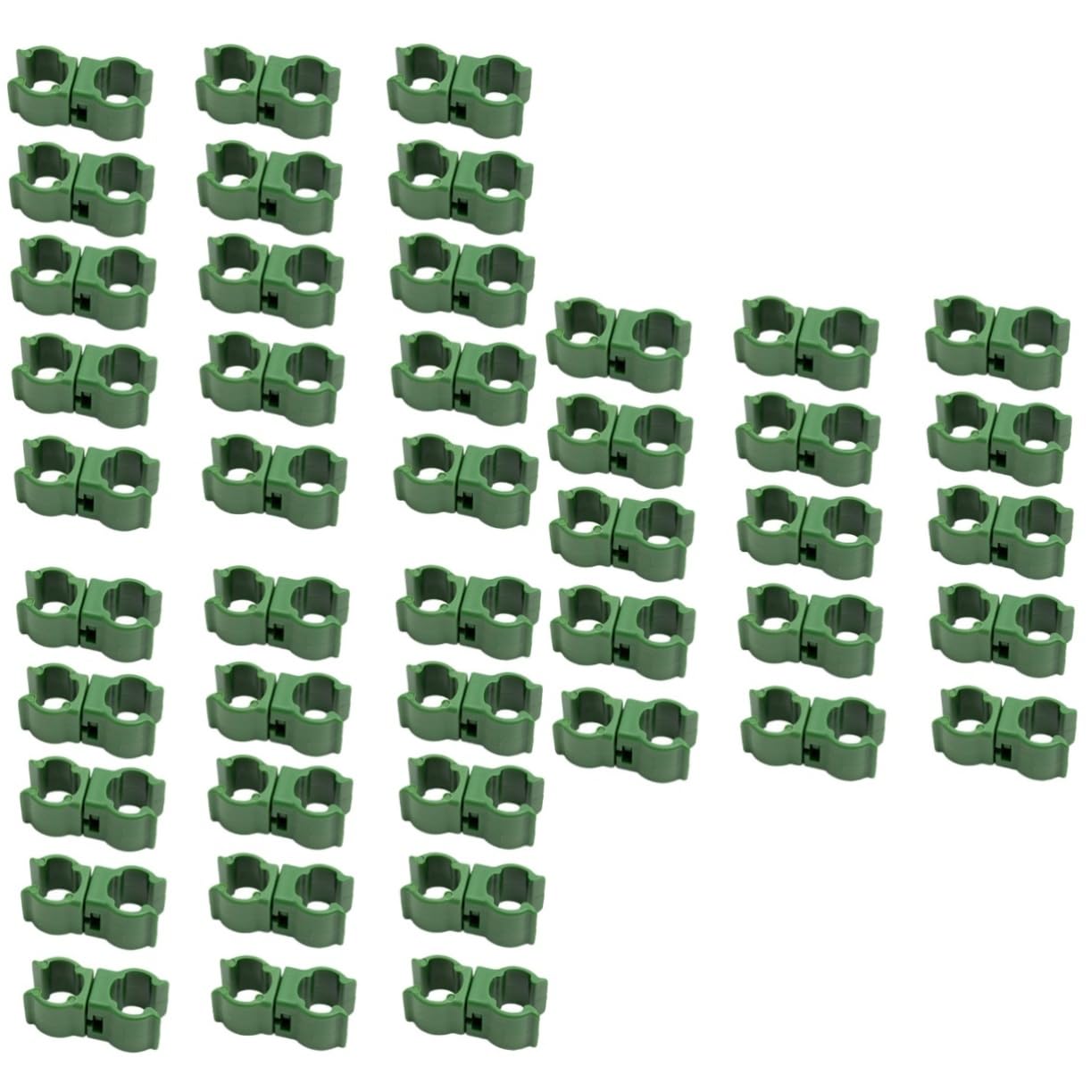 Sosoport 3 Sätze Weinstock Klettern Gitter Rankengestell Pflanzenkletterdraht Pflanzenkletterverbindung Bieger Moosstangen Haken Stake-Clip Blumen-Rattan-Schnalle Plastik Green 50 Stück * 3