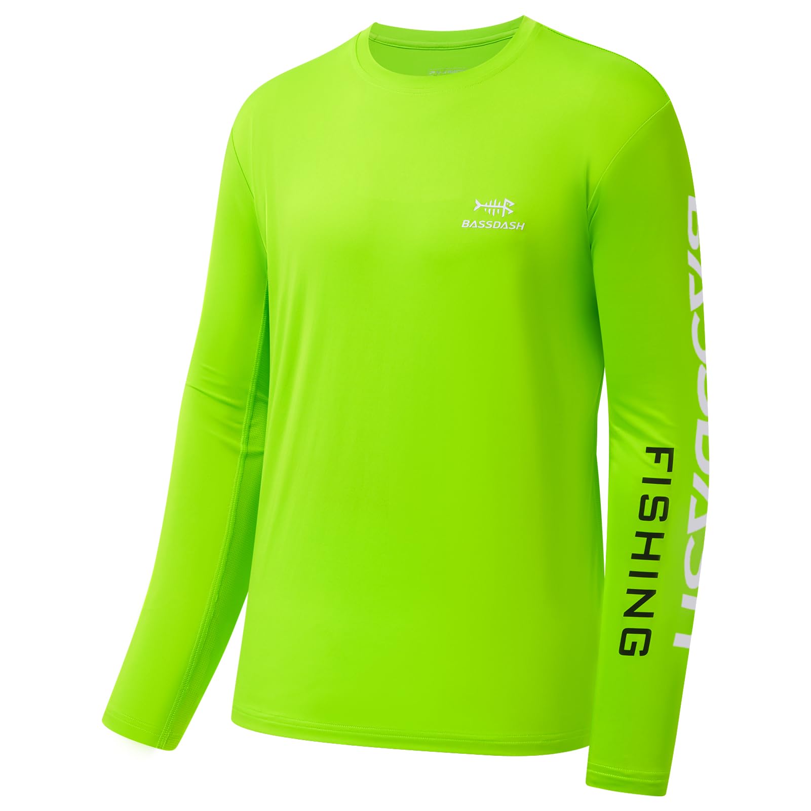 BASSDASH Fishing T Shirts for Men UV Sun Protection UPF 50+ Long Sleeve Tee T-Shirt