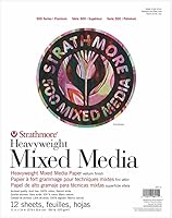 Vista 3 de Strathmore 500 Series - Bloc de medios mixtos pesado de 9 x 12 pulgadas, 12 hojas, 62584900, blanco, 9 x 12