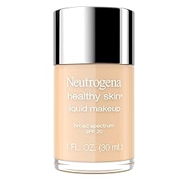 Neutrogena Healthy Skin Liquid Makeup Foundation,Broad Spectrum SPF 20 Sunscreen,Lightweight & Flawless Coverage Foundation with Antioxidant Vitamin E & Feverfew,Natural Beige,1 fl. oz (Pack of 1)