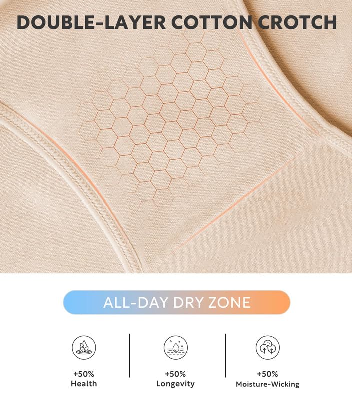 DAVID ARCHY Ropa interior de bikini de algodón para mujer, transpirable, de talle bajo, suave, para mujer, paquete múltiple