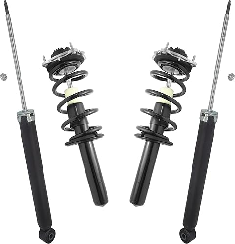 Miniatura 73 de Detroit Axle - Amortiguadores para BMW 328i 325i 128i 135i 335i 330i 335d 335is (sin Sport Susp.) 2 puntales delanteros completos con muelle