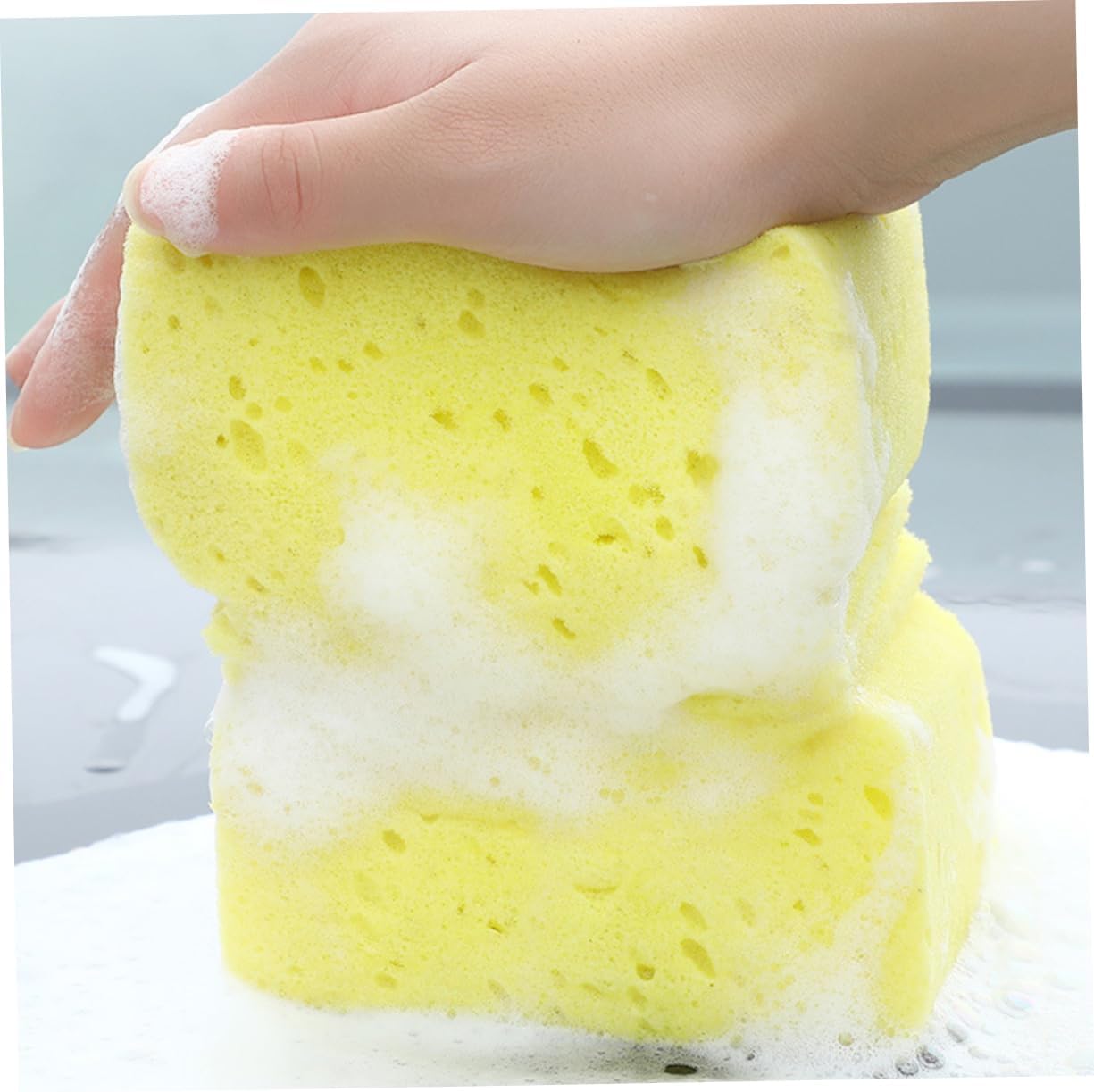 Luxshiny 2pcs Microfiber Car Wash Sponge Sponges for Washing Cars Wash Mitt Detailing Supplies High Absorbent Mitt Horse Cleaning Tool