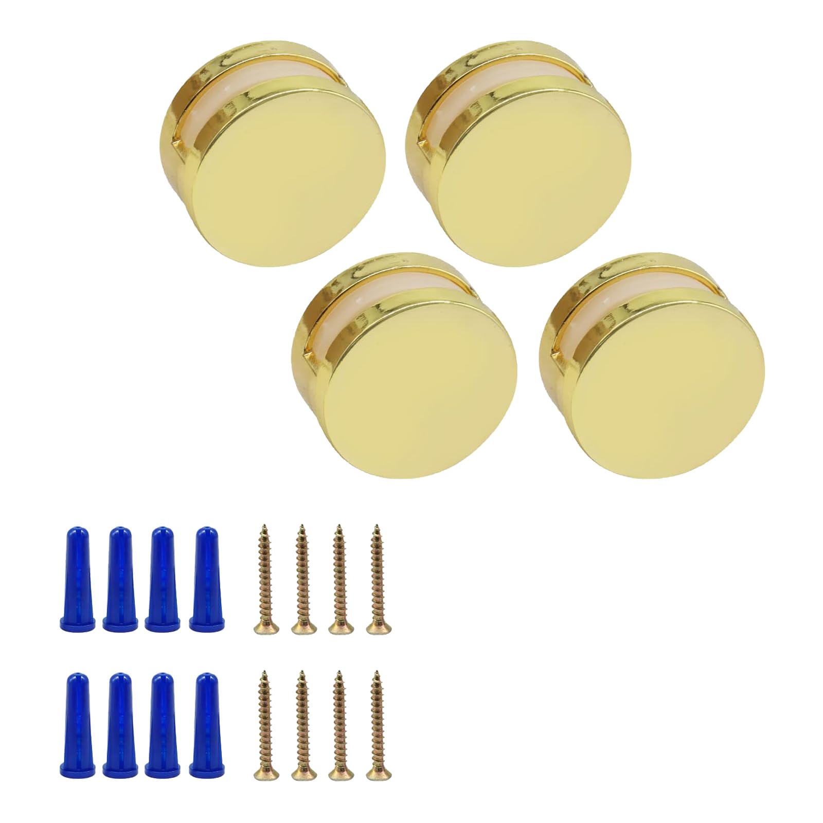 WAGHAVEN Frameless Mirrour Mounting Hardware Duals Screw Fixing Mirrour Mounting Set Bathroom Mirrours Supporting Shelf Clamps Frameless Hardware