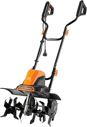 LawnMaster TE1318W1 - Tiller eléctrico con cable de 13.5 amperios, 18 pulgadas