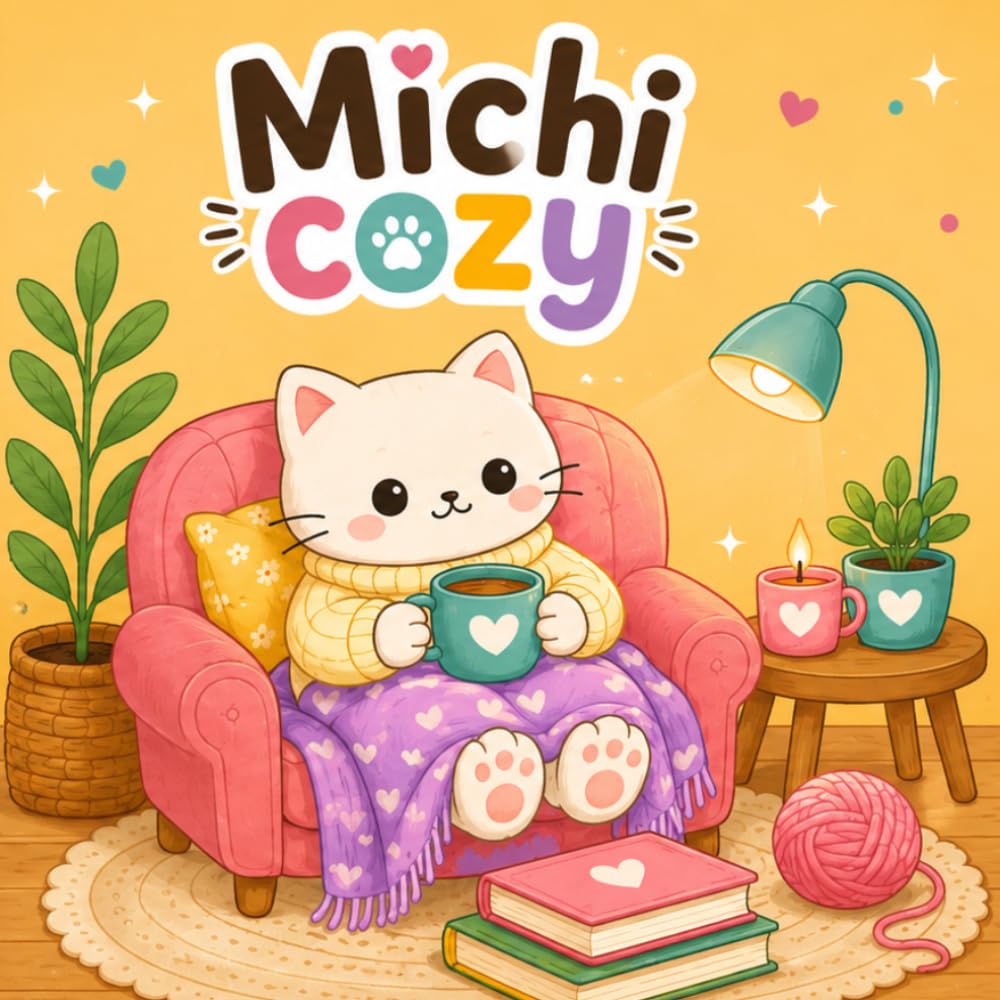 MICHI COZY: Cute & Cozy Coloring Book for Adults and Teens