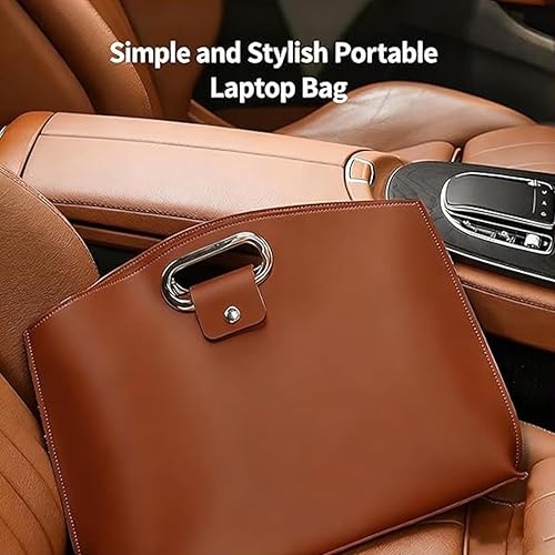 Miniatura 2 de El juego de 2 piezas sofisticado juego de portátil y bolso de cuero impermeable para negocios, bolso de trabajo resistente al agua para mujeres