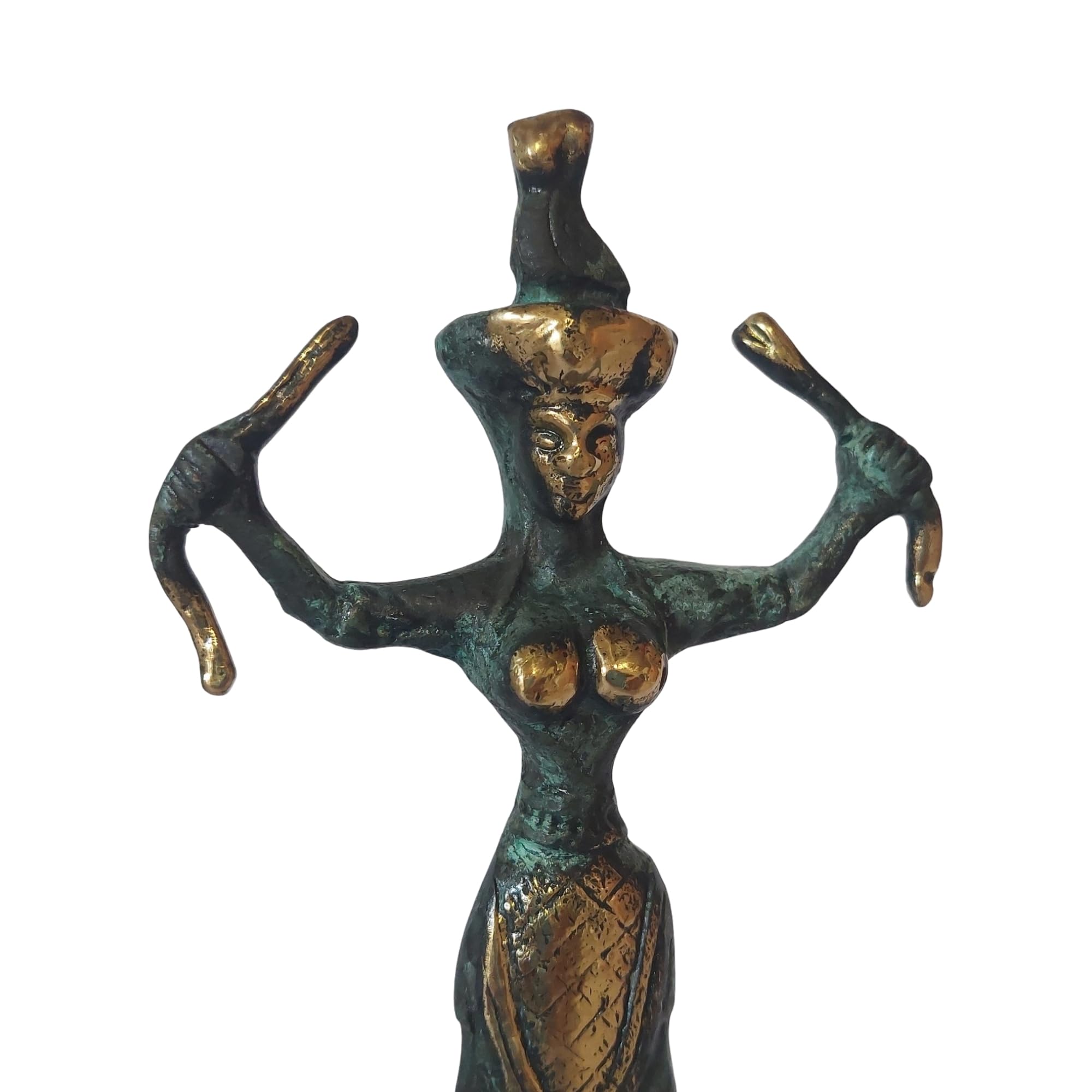 Minojska węża z brązu statuetka mitologia grecka rzeźba 18,5 cm