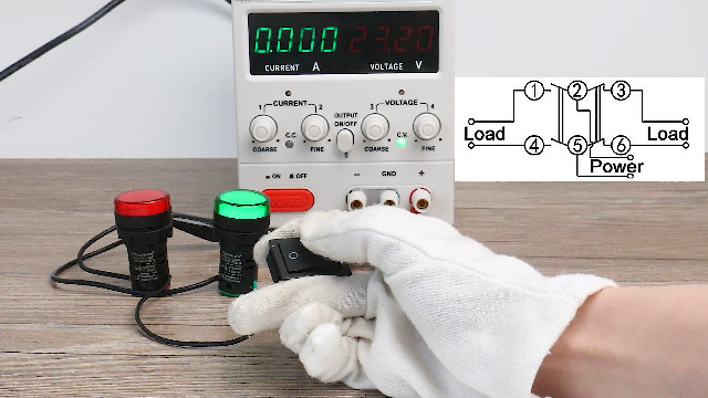 Interrupteurs à Bascule DPDT Heschen | Lot De 2 | ON-OFF-ON Momentané | 16A 250V AC