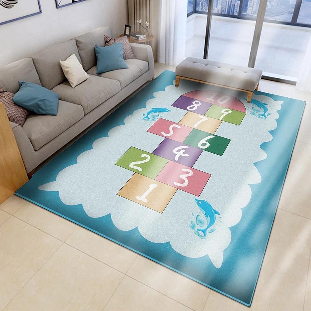 Mata dla dzieci mata do zabawy z liczbami gra - duża do salonu, sypialni dziecięcej-60 x 180 cm