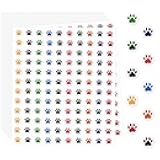 6000 PCS Paw Print Stickers, 50 Sheets Small Dog Paw Stickers 10 Colors Mini Dog Puppy Paw Prints Labels Cute Reward Sticker for Kids Classroom Behavior Chart Sticker for Students Teachers Supplies