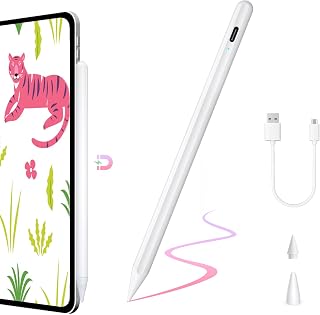 Stylus Pen for iPad 2018-2022, AT-Mizhi Magnetic iPad Pencil 2nd Generation with Palm Rejection for iPad Pro 11''1/2/3/4, iPad Pro 12.9''3/4/5/6, iPad Air 3/4/5, iPad 6/7/8/9/10, iPad Mini 5/6