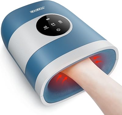 CINCOM Upgraded Hand Massager - Cordless & Portable Hand Massager with Heat & Compression for Arthritis and Carpal Tunnel Relief from Wrist to Palm and Finger