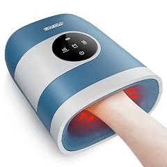 CINCOM Upgraded Hand Massager with Heat and Compression for Arthritis and Carpal Tunnel - Cordless Rechargeable Gifts for