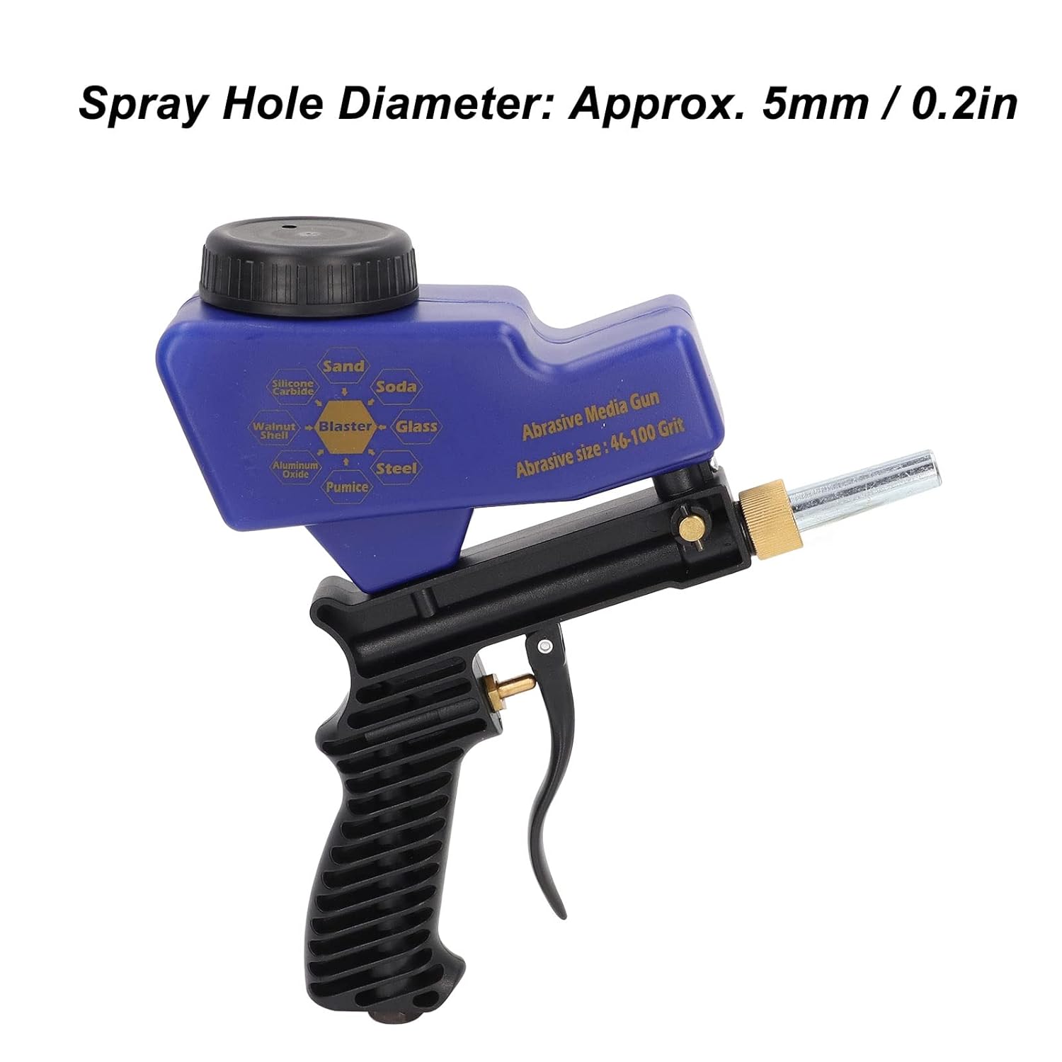 Sand Blaster Gun , Sand Blaster Sandblasting Spray Gun Tool Set Kit for Spraying Cleaning(blue)