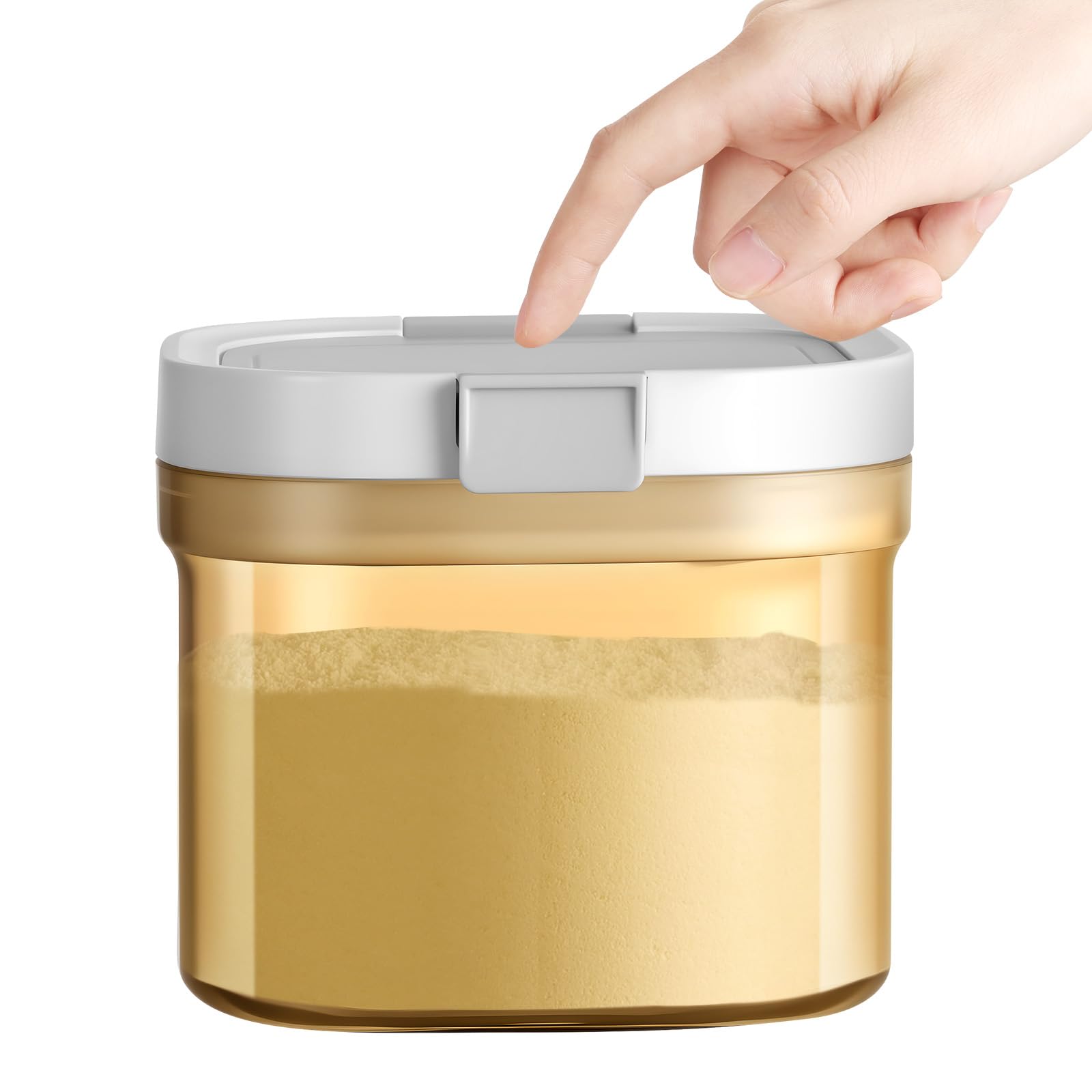 Dispensador de Leche en Polvo de 800ml, Lata de Leche en Polvo para Bebés, Hermético Portátil Caja de Leche en Polvo, Recipientes Alimentos, Recipiente para Alimentación de Viaje con Cuchara