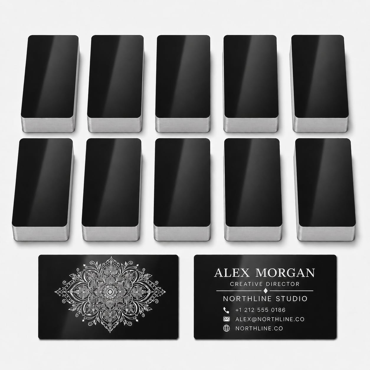 100 Pcs Metal Engraving Blanks Aluminum Sheet Laser Engraving Business Card Multipurpose DIY Gift Cards 86 x 54 x 0.21 mm for Circut, CNC, Glowforge (Black)