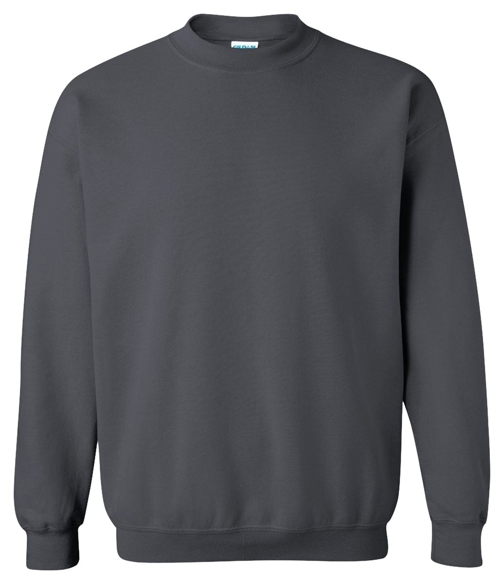 Gildan Men's Heavy Blend Crewneck Waistband Sweatshirt, Small, Charcoal