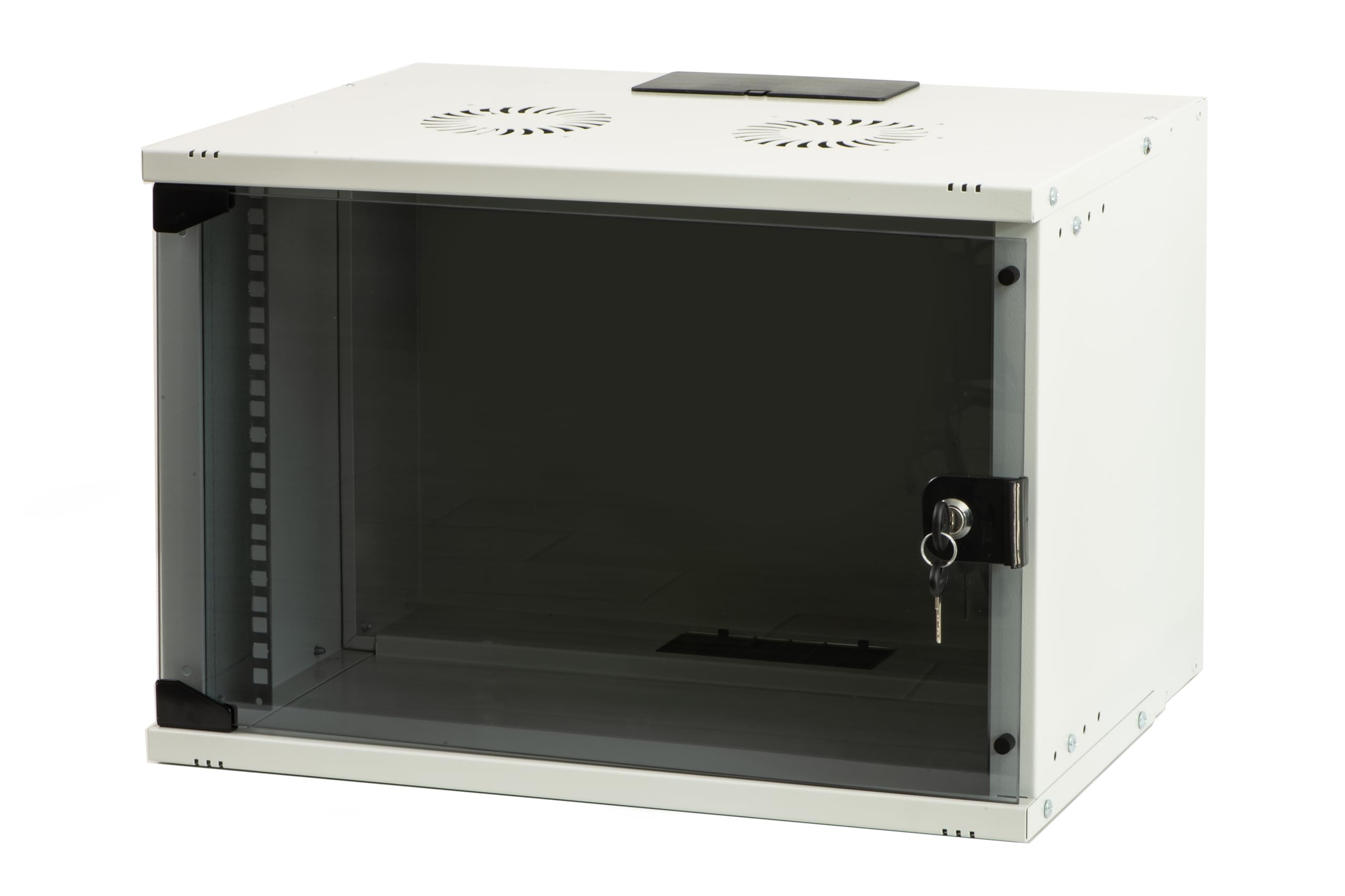 Link LK1907U40E - Armario Rack de 19 Pulgadas desmontado, 6 Unidades de Pared (370 x 540 x 400 mm), Color Gris