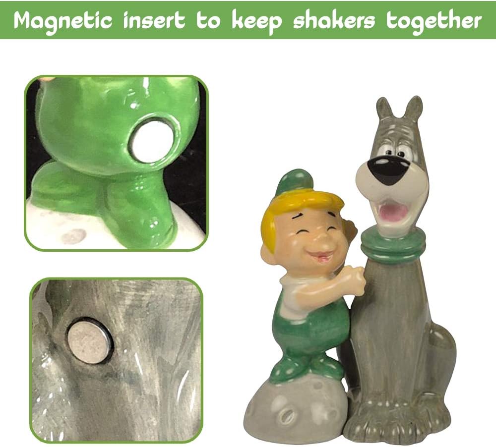 Westland Giftware The Jetsons Magnetic Elroy and Astro Salt and Pepper Shaker Set, 4-Inch