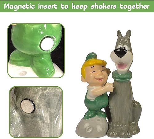 Miniatura 6 de Westland Giftware The Jetsons - Juego de salero y pimentero magnético Elroy y Astro, 4 pulgadas