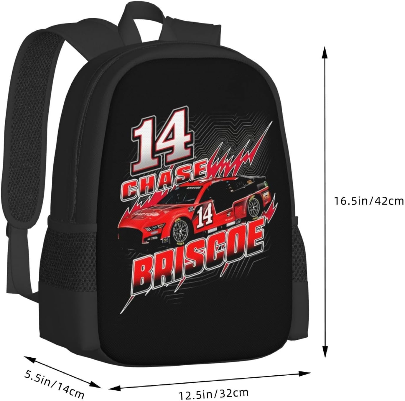 Chase Briscoe 14 Backpack Lightweight Large Capacity Laptop Backpack Travel Backpacks For Unisex image 3