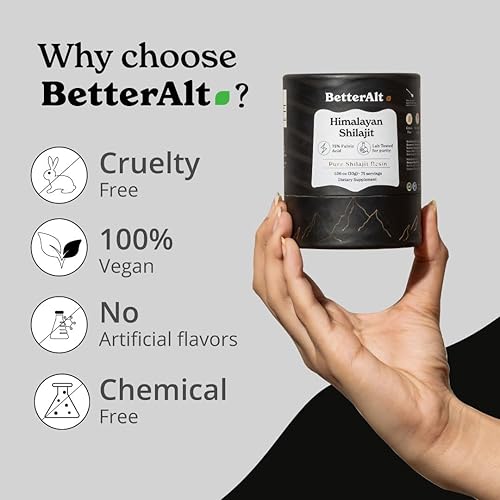 Miniatura 8 de Better Alt Resina pura Shilajit del Himalaya, paquete de 2 porciones de grado dorado de alta potencia, 150 porciones para impulso de energía y apoyo