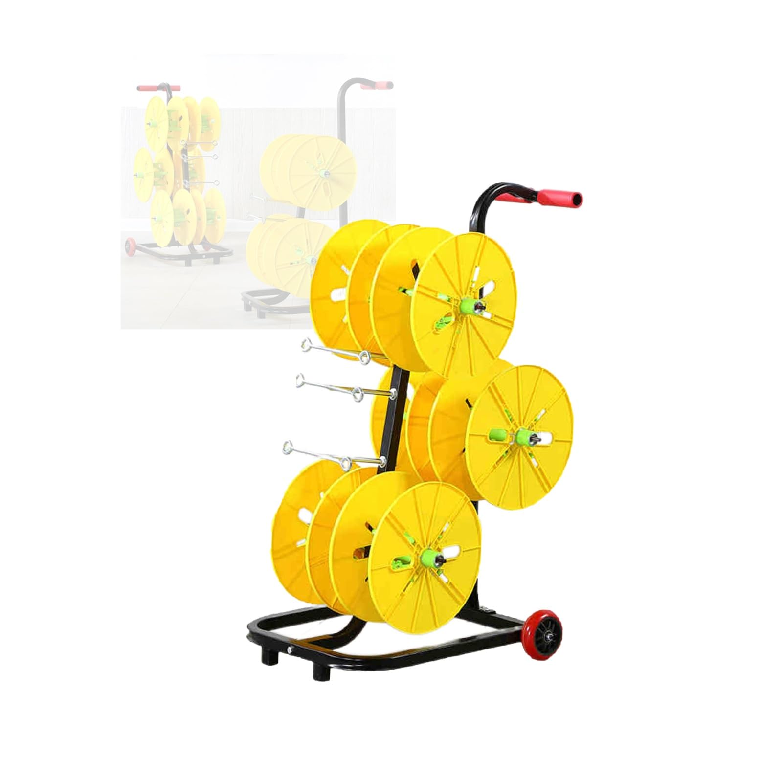 WDSOPK Wire Spool Rack,Multi-Spool Wire Rack Dispenser,Cable Roll Holder For Industrial Workplace,for Ribbon, Filament, Automotive Wiring Storage (6 Rods Wire)