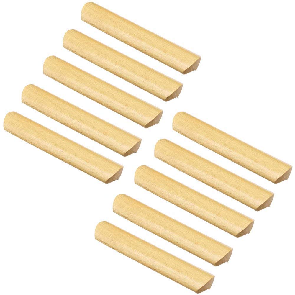 Wood Handle,Wardrobe Handles,10pcs Wooden Knob with Screws Drawer Furniture Cabinet Closet Dresser Pull Handles,Cabinet Knobs Pulls,96mm (Color : Hole Distance:160mm)